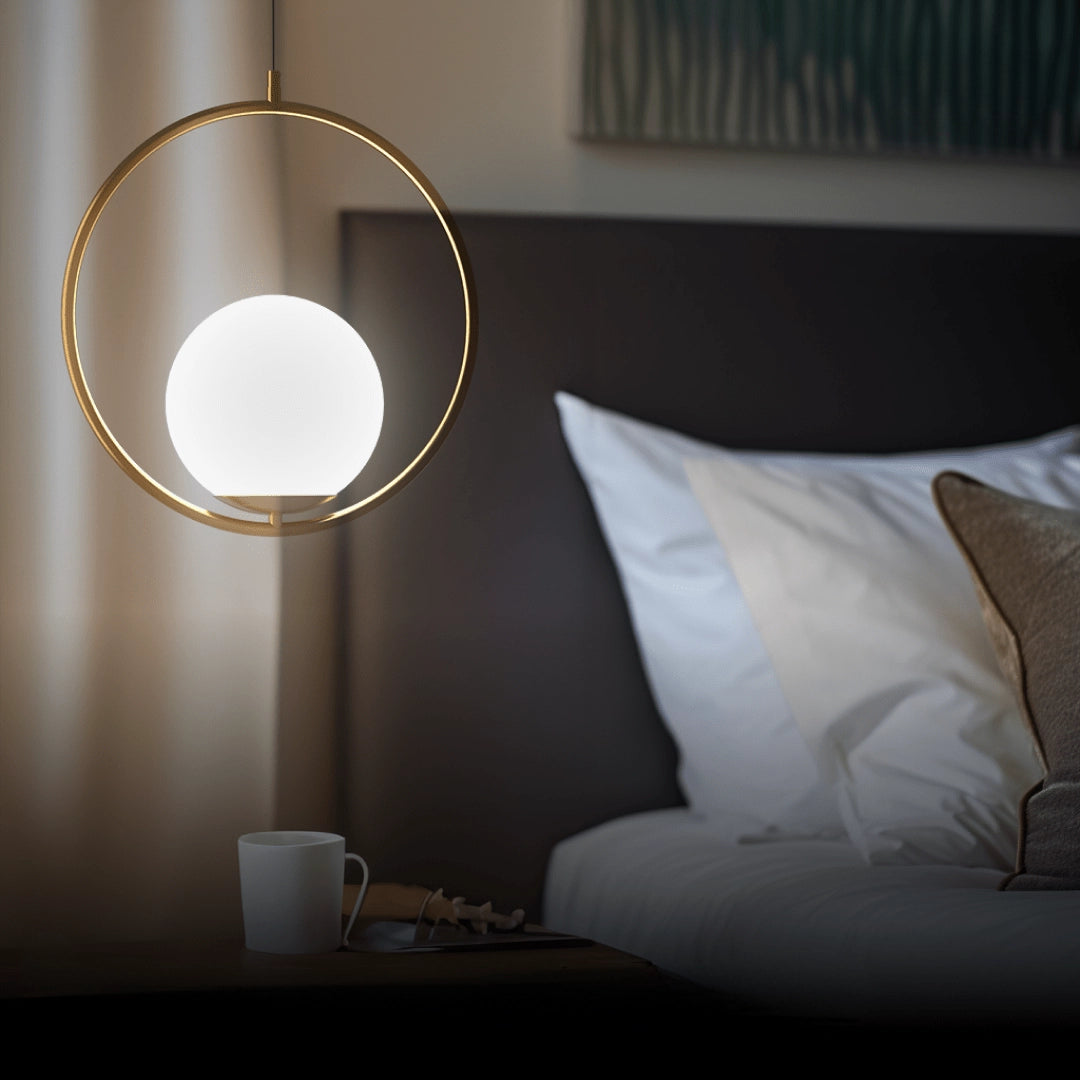 Modern Minimalist Circular LED Night Lamp - Warm Glow for Luxury Decor