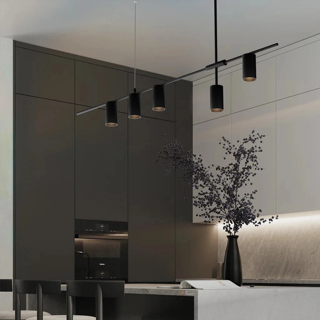 Modern Minimalist Kitchen: White, Wood Accents, Spacious Island