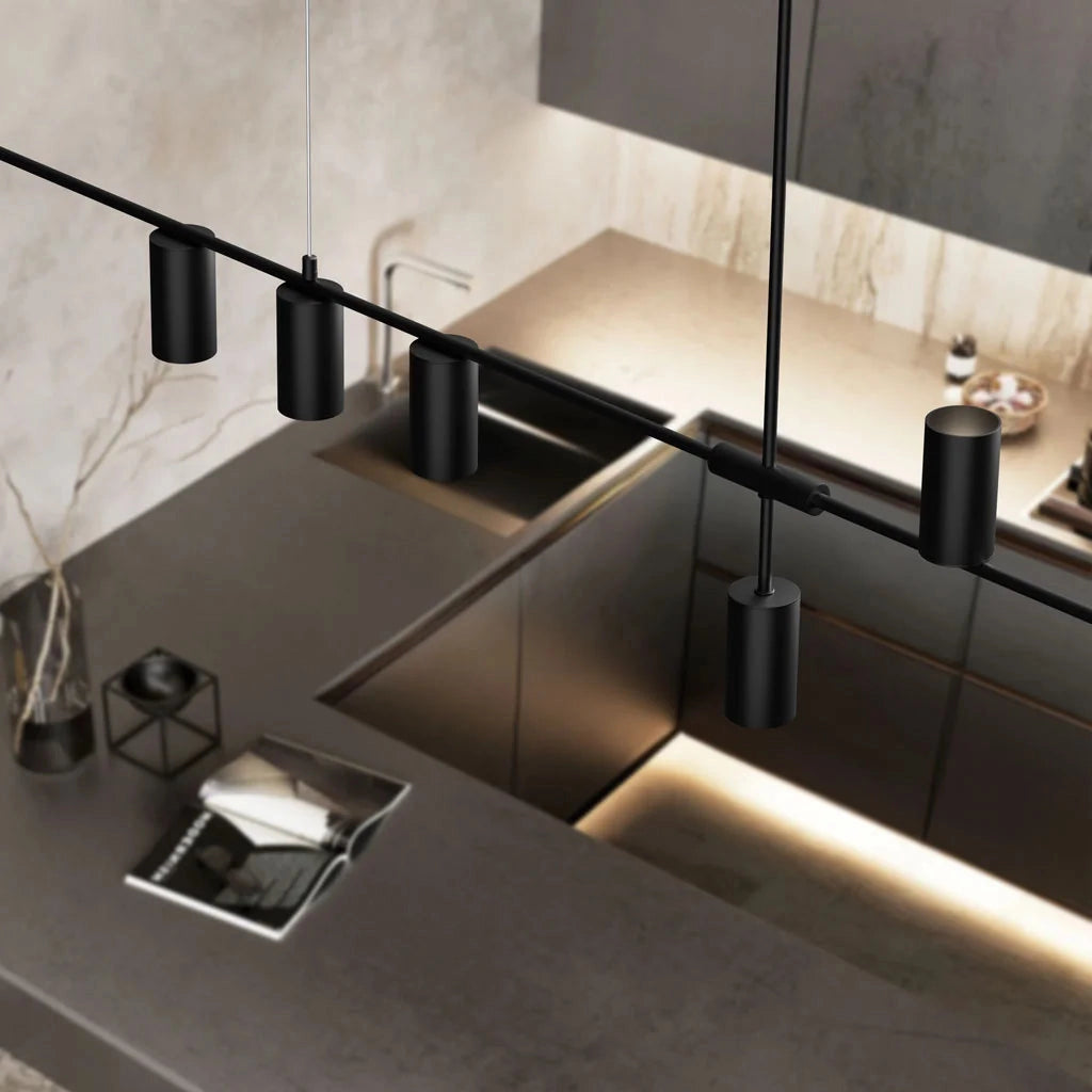 Modern Minimalist Kitchen: White, Wood Accents, Spacious Island