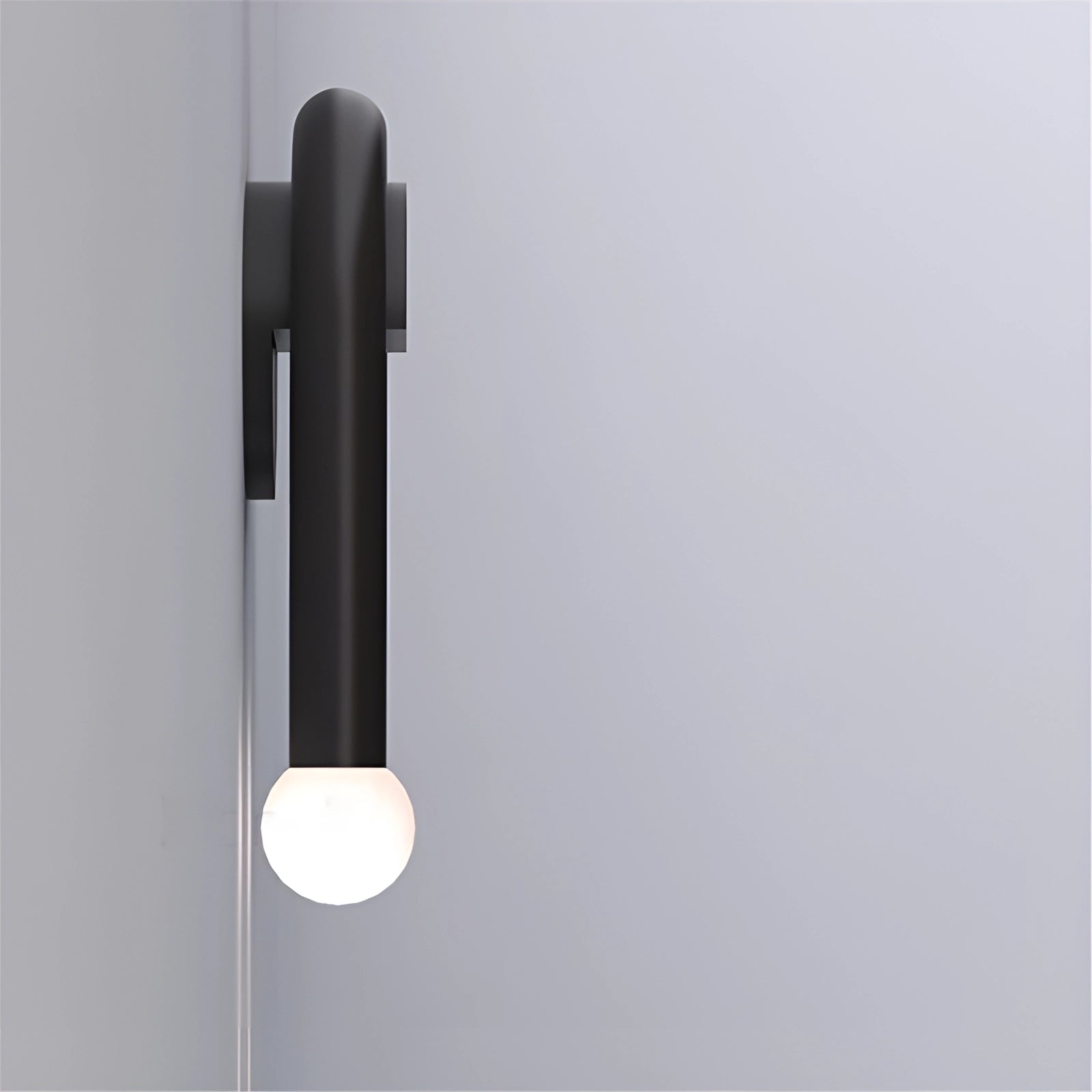 Modern minimalist LED dual wall lamp in black matte finish, mounted on a wall, featuring energy-efficient lighting and sleek rectangular design.