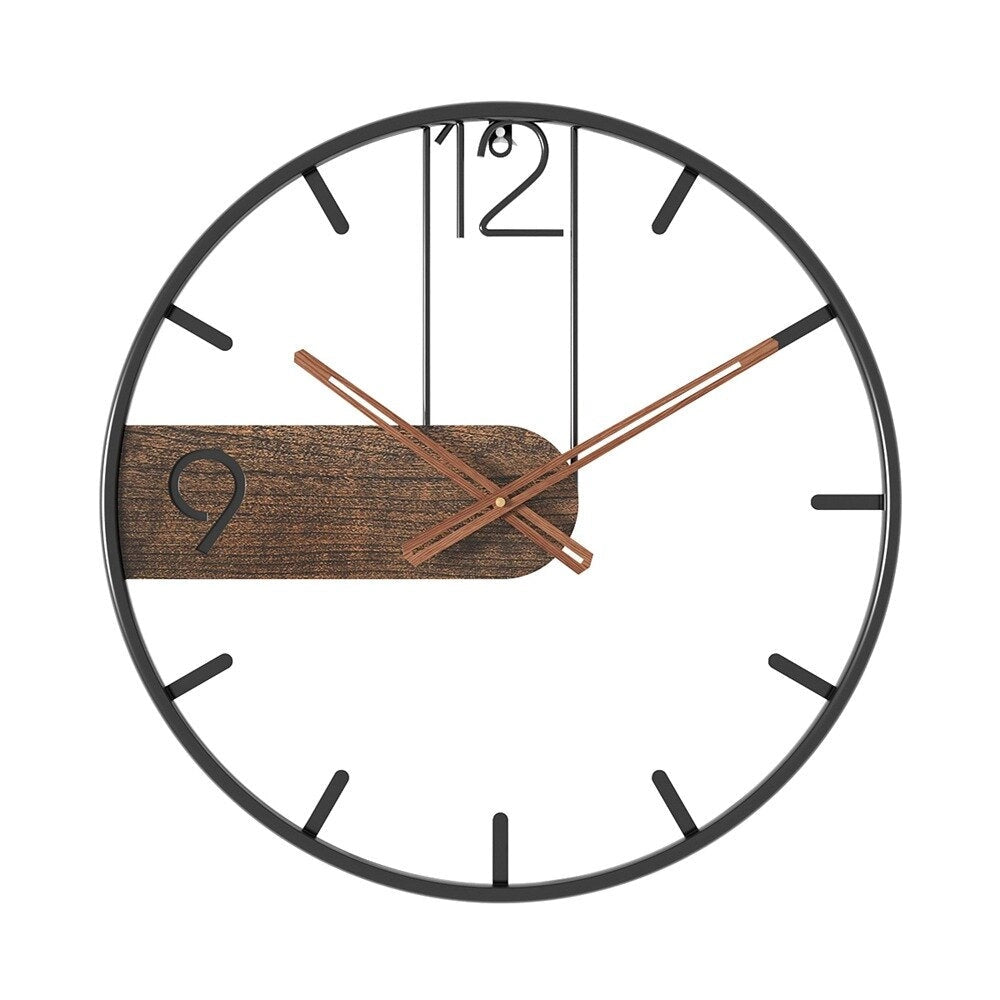 Modern Oversized Metal Wall Clock - Luxury Minimalist Design