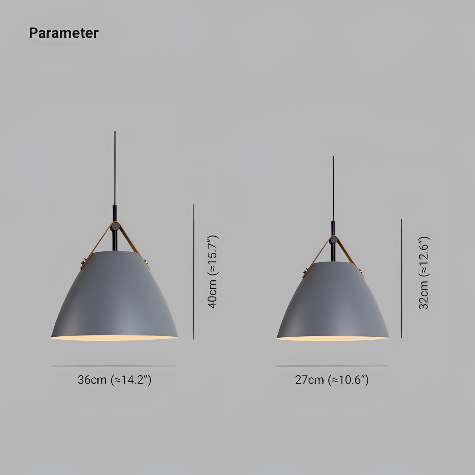 Modern Scandinavian pendant lights with a sleek black and white finish, featuring an adjustable cone-shaped design.