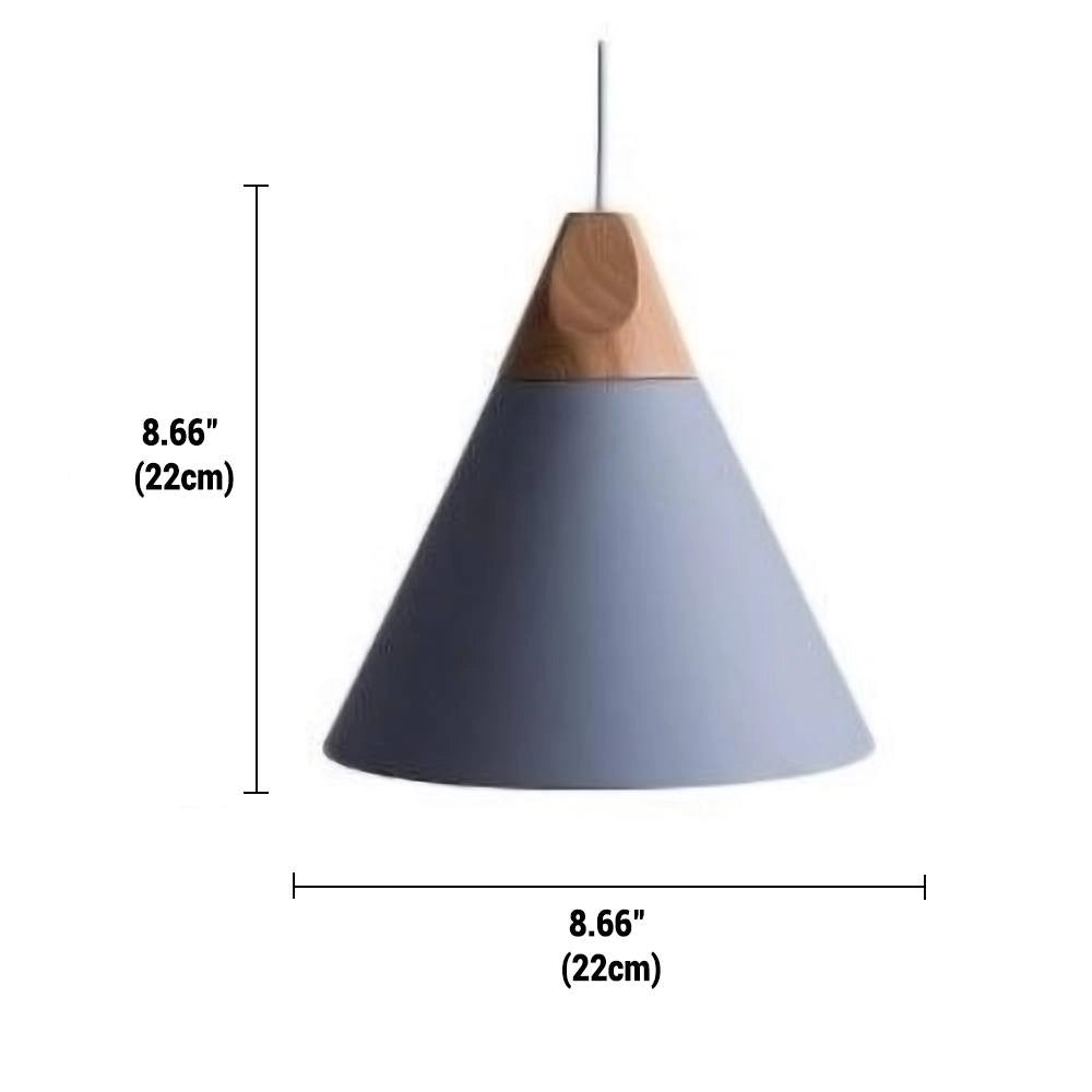 Modern Scandinavian dual-tone pendant light with gray and yellow adjustable cone-shaped shade, size large.