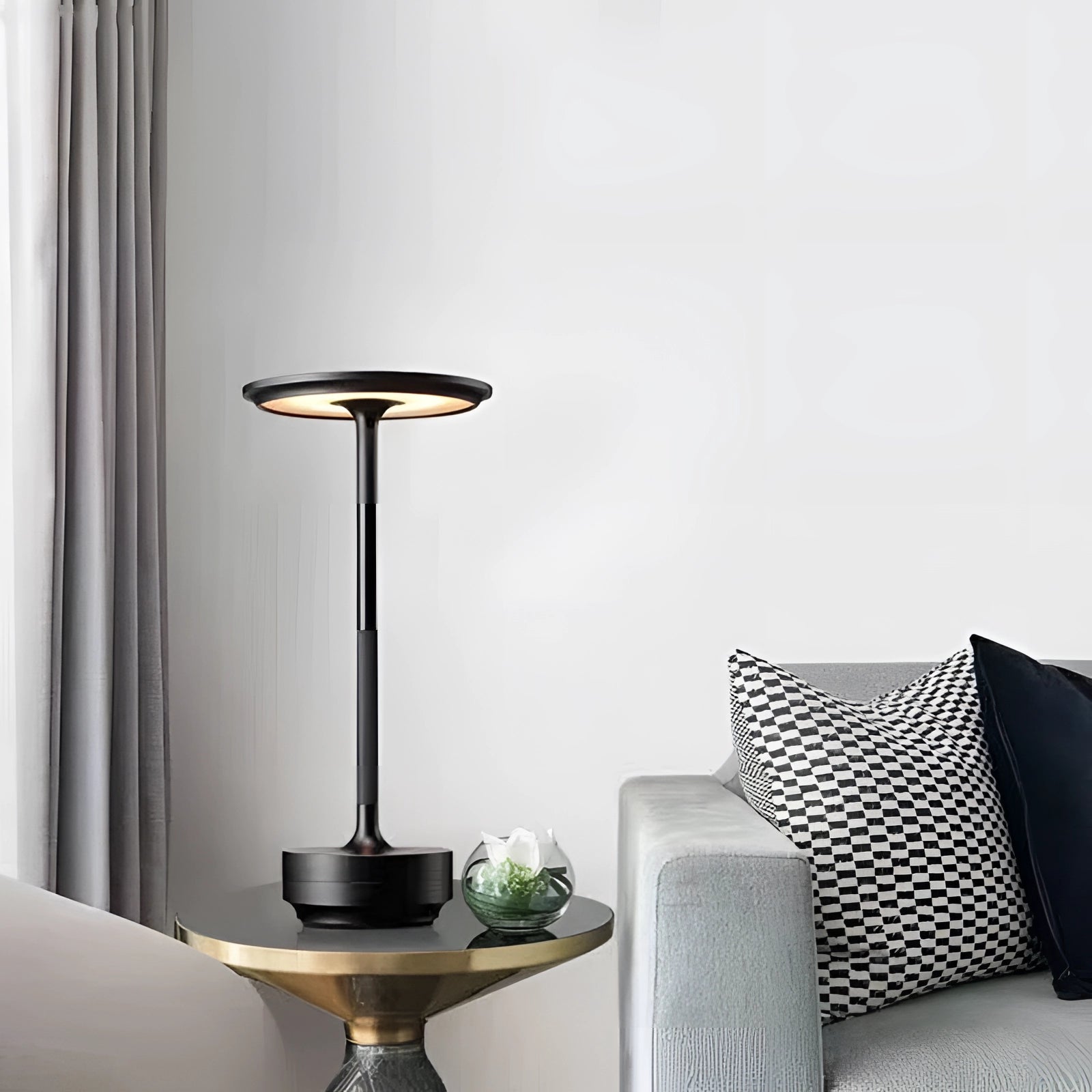 Modern Sleek Black LED Table Lamp - Adjustable Lighting Fixture