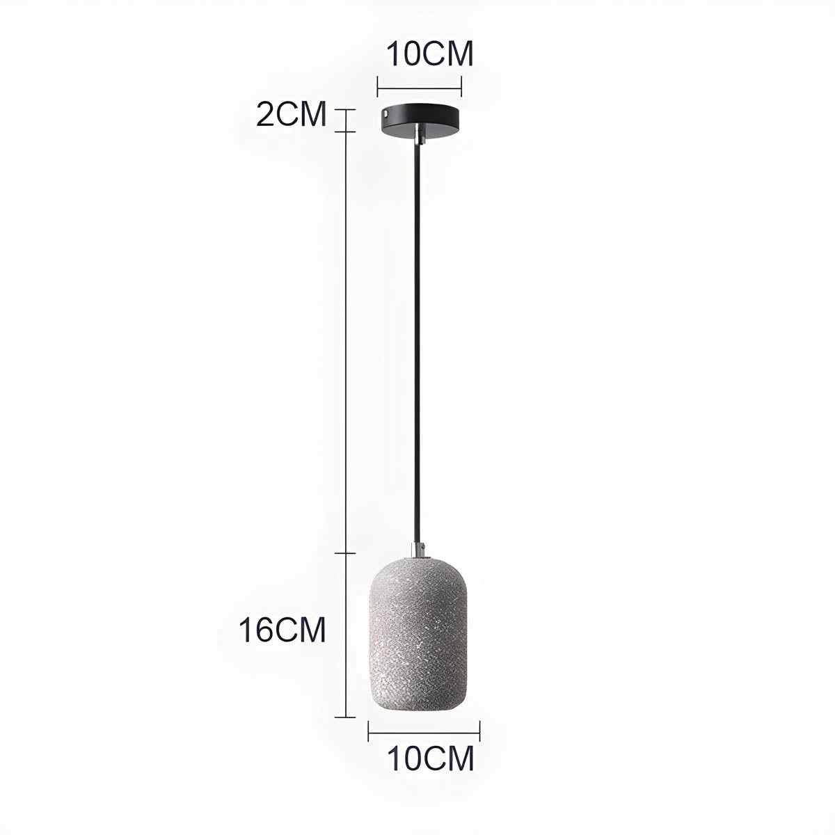 Modern textured stone pendant lights with a Scandinavian minimalist design, featuring a clean, monochrome aesthetic and circular shape.