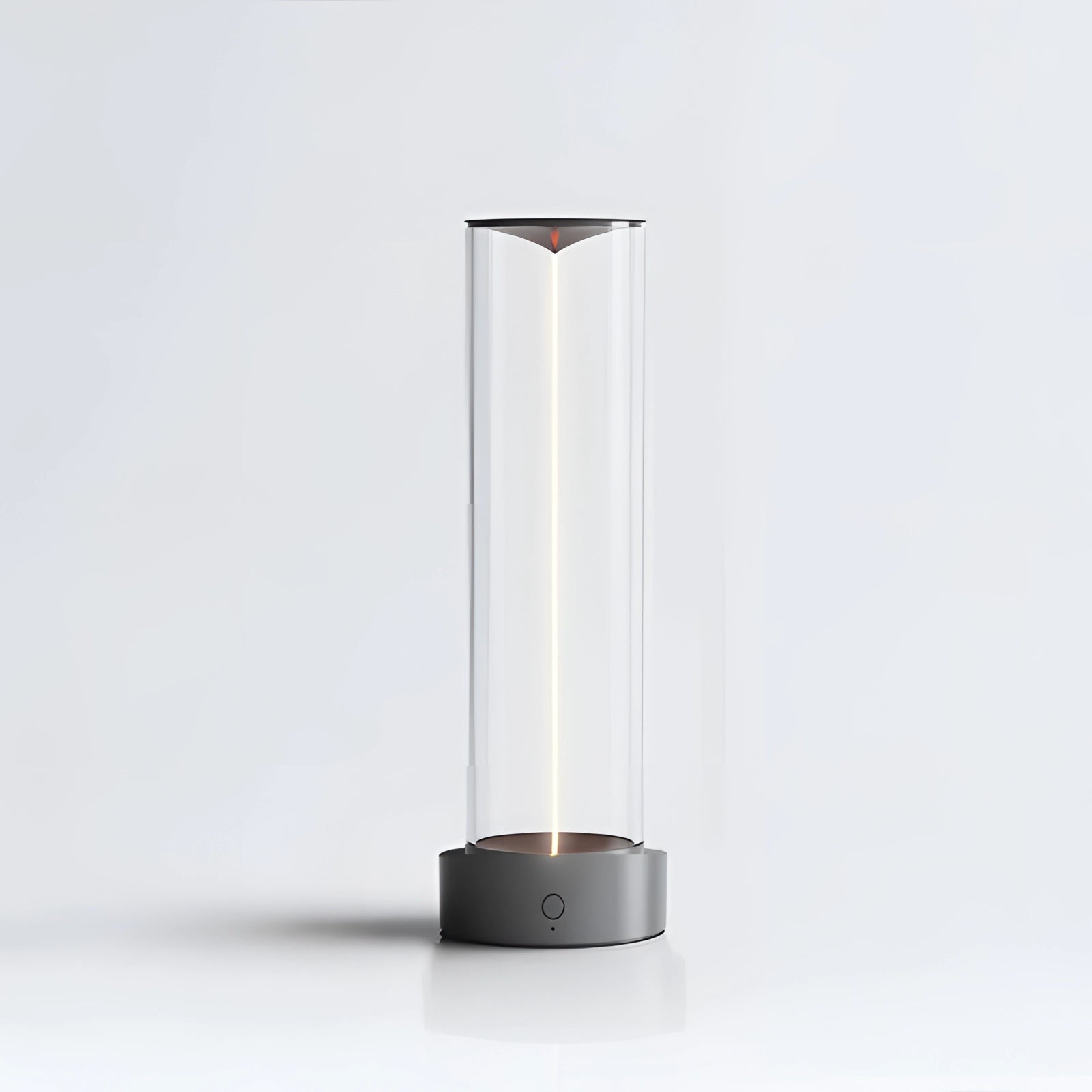 Sleek modern touch LED lamp with a cylindrical design, featuring a dimmable light fixture in electric blue, suitable for both indoor and outdoor use.