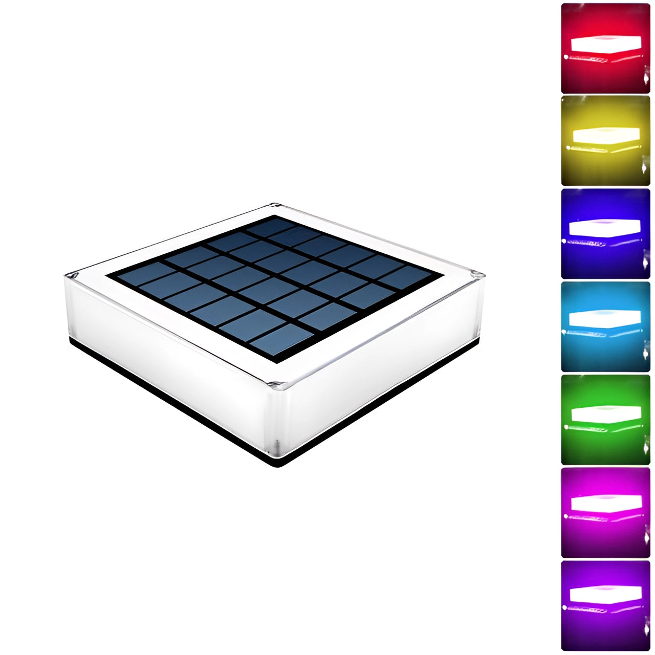 Modern Waterproof LED Cube Seats with RGB lighting, Set of 2, illuminated in electric blue, shown outdoors in a symmetrical arrangement.