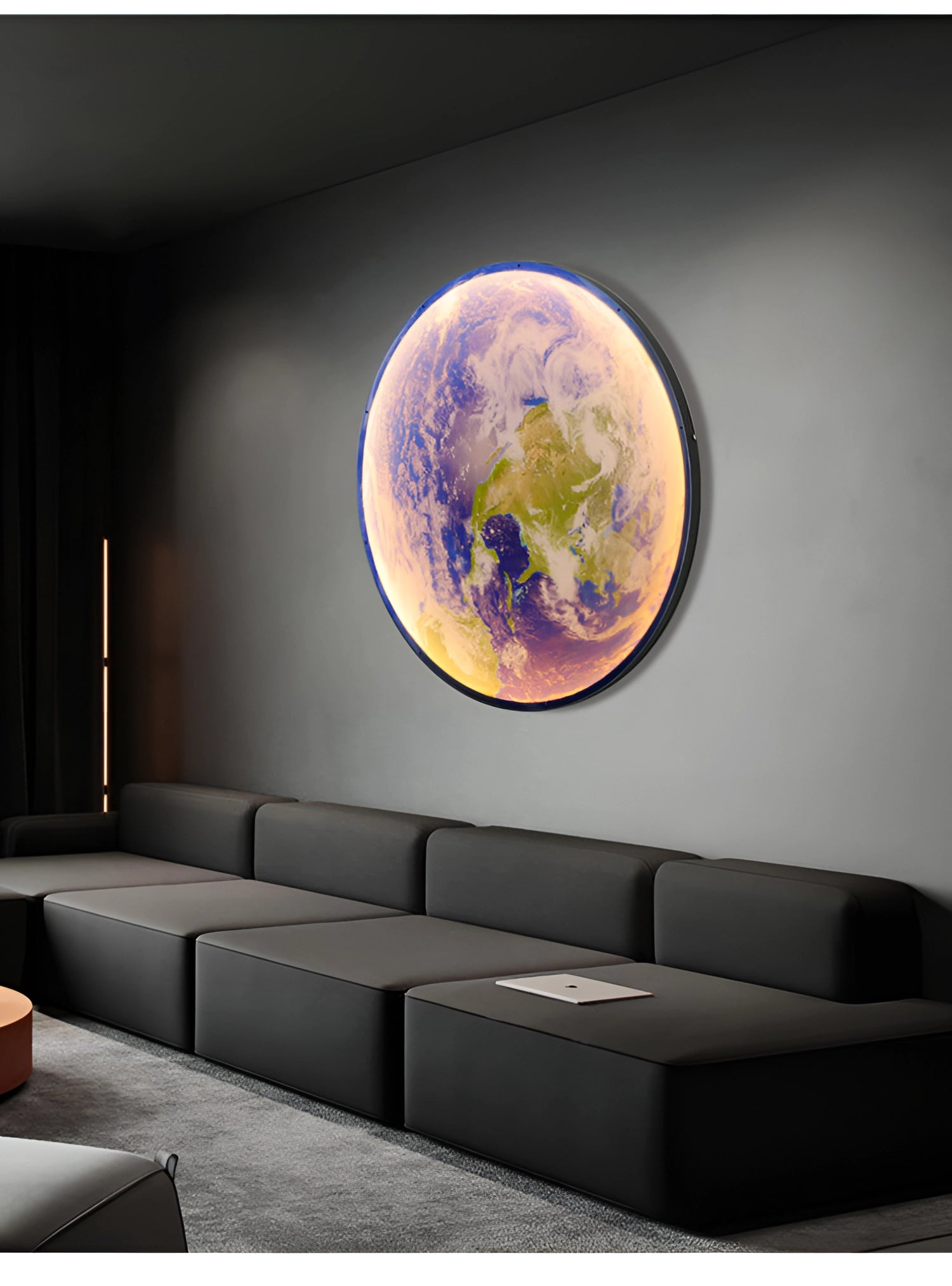A luxury moon-inspired ceiling light fixture featuring modern LED technology, designed for stylish elevators. The fixture is shaped like a circular astronomical object with a sleek, contemporary aesthetic.