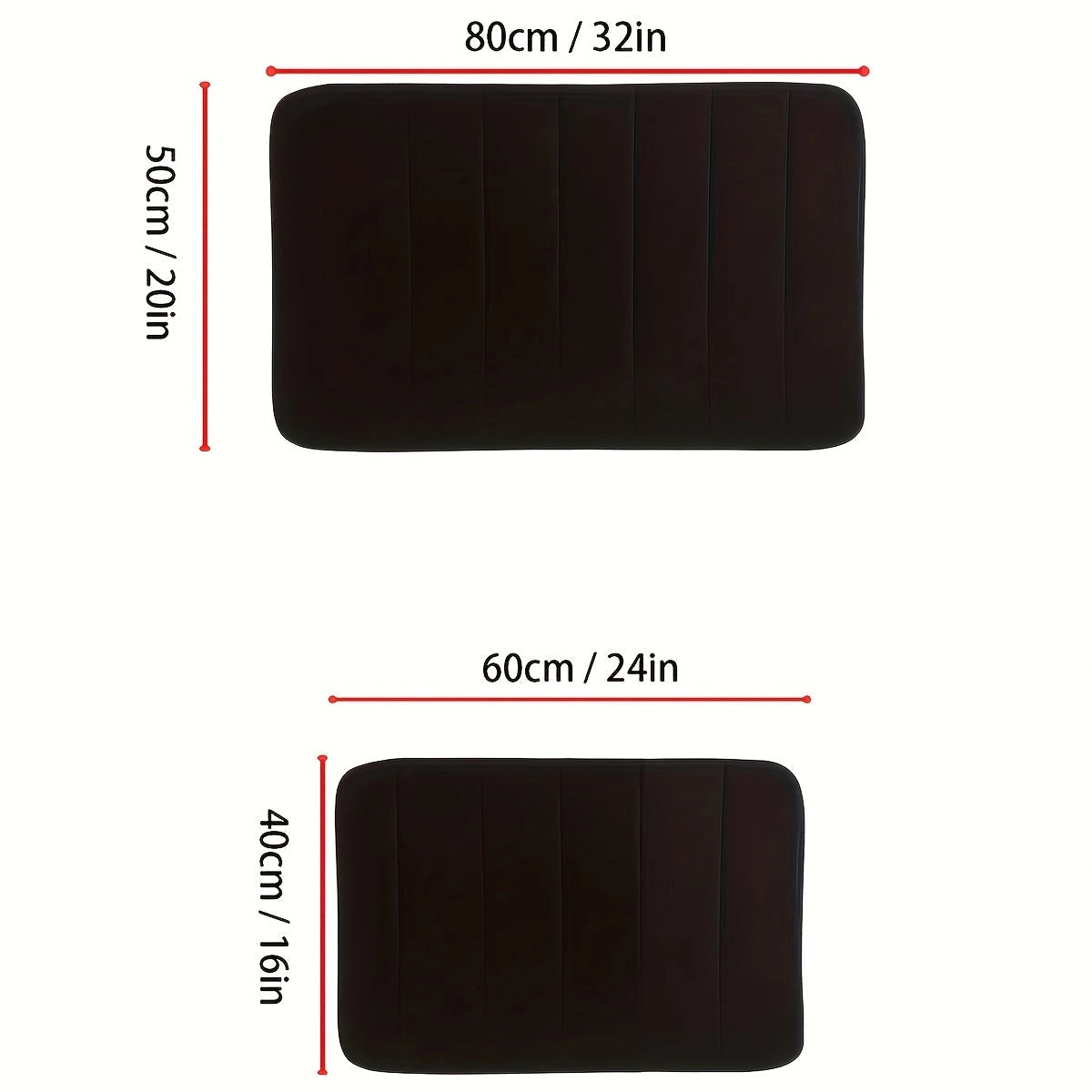 Non-Slip Quick-Dry Grey Microfiber Bath Mat - Water-Absorbent