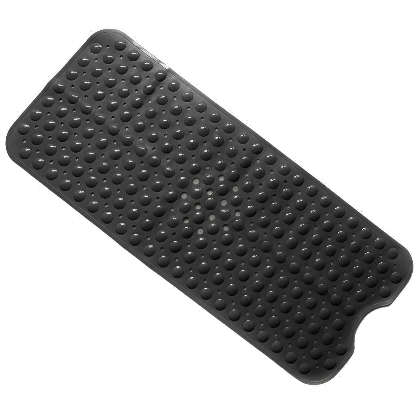 Non-Slip Suction Cup Bath Mat - Anti-Microbial, Latex-Free, Drainage