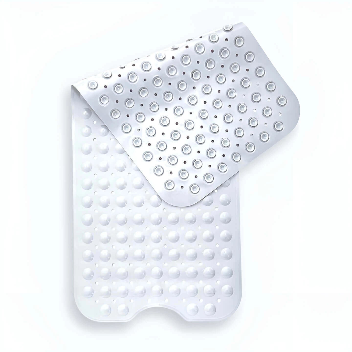 Non-Slip Suction Cup Bath Mat - Anti-Microbial, Latex-Free, Drainage
