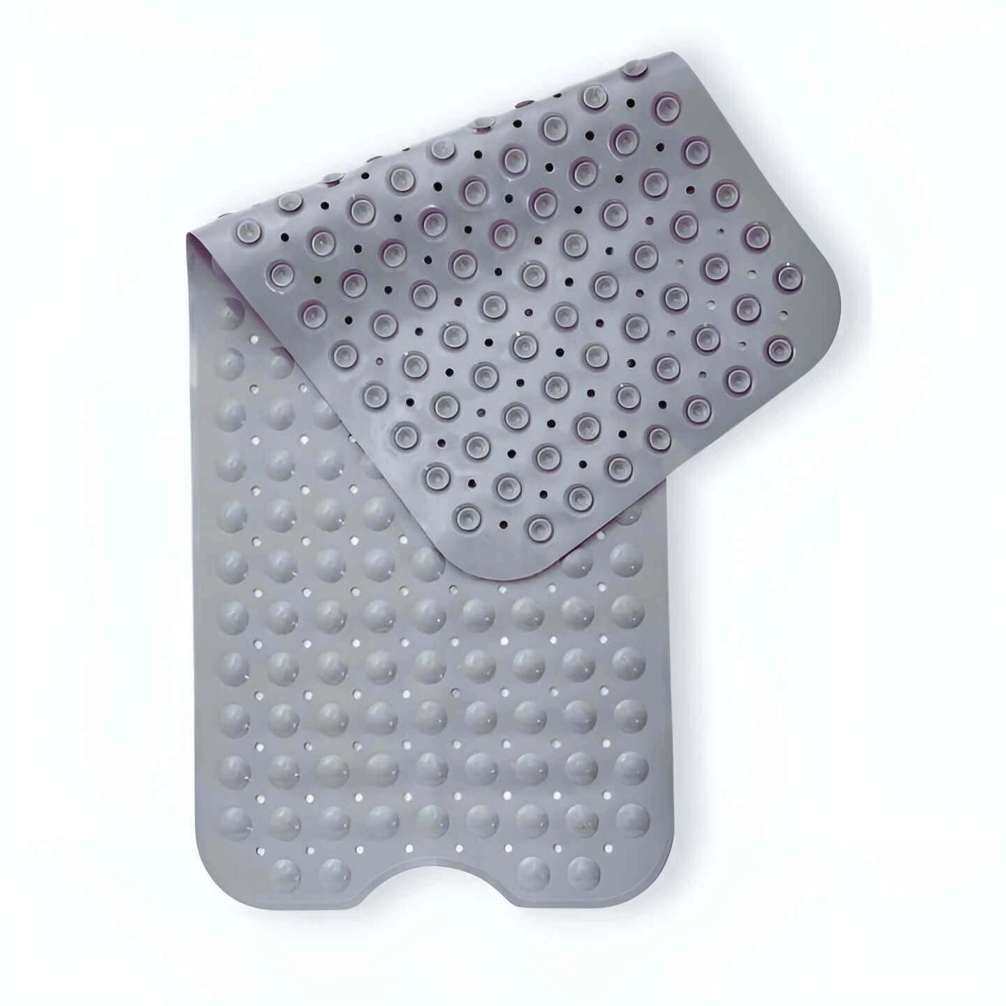 Non-Slip Suction Cup Bath Mat - Anti-Microbial, Latex-Free, Drainage