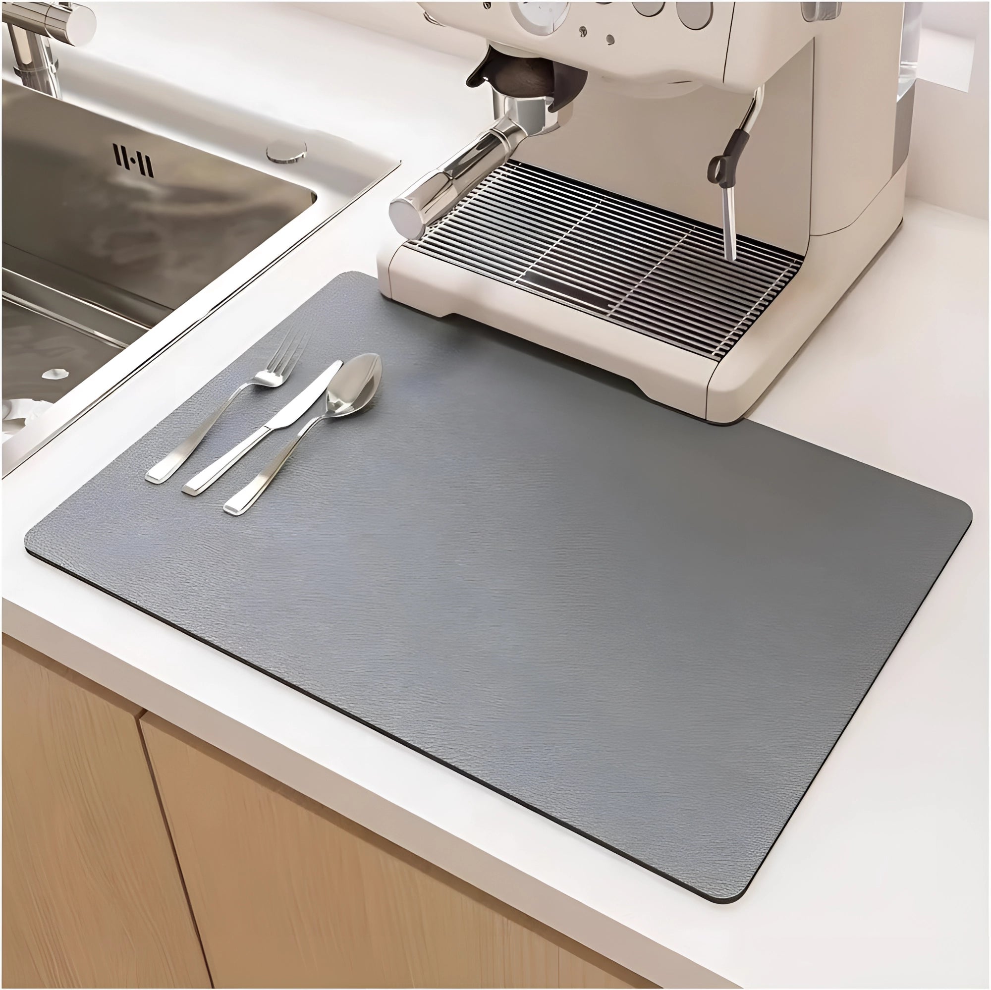 Non-Slip Wet Floor Mat - 100% Rubber, High-Traction, Water-Resistant