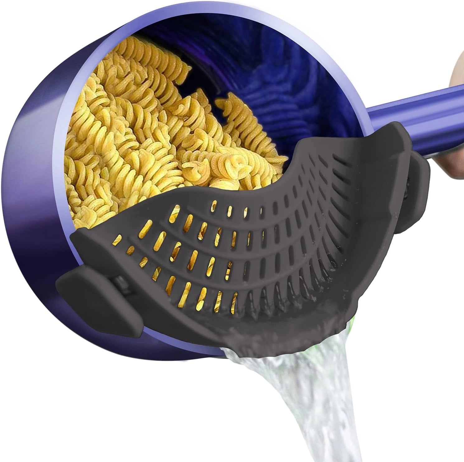 Non-Stick Copper Pasta Pot with Strainer & Ergonomic Handle