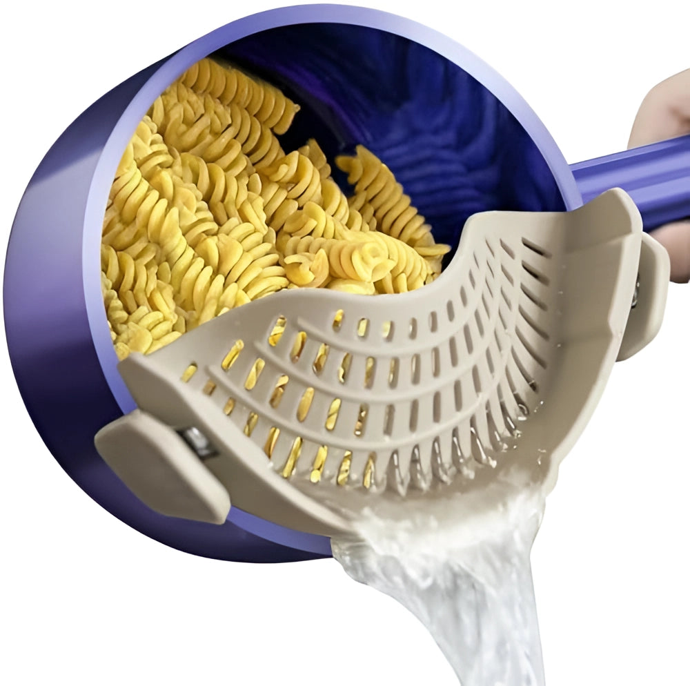 Non-Stick Copper Pasta Pot with Strainer & Ergonomic Handle