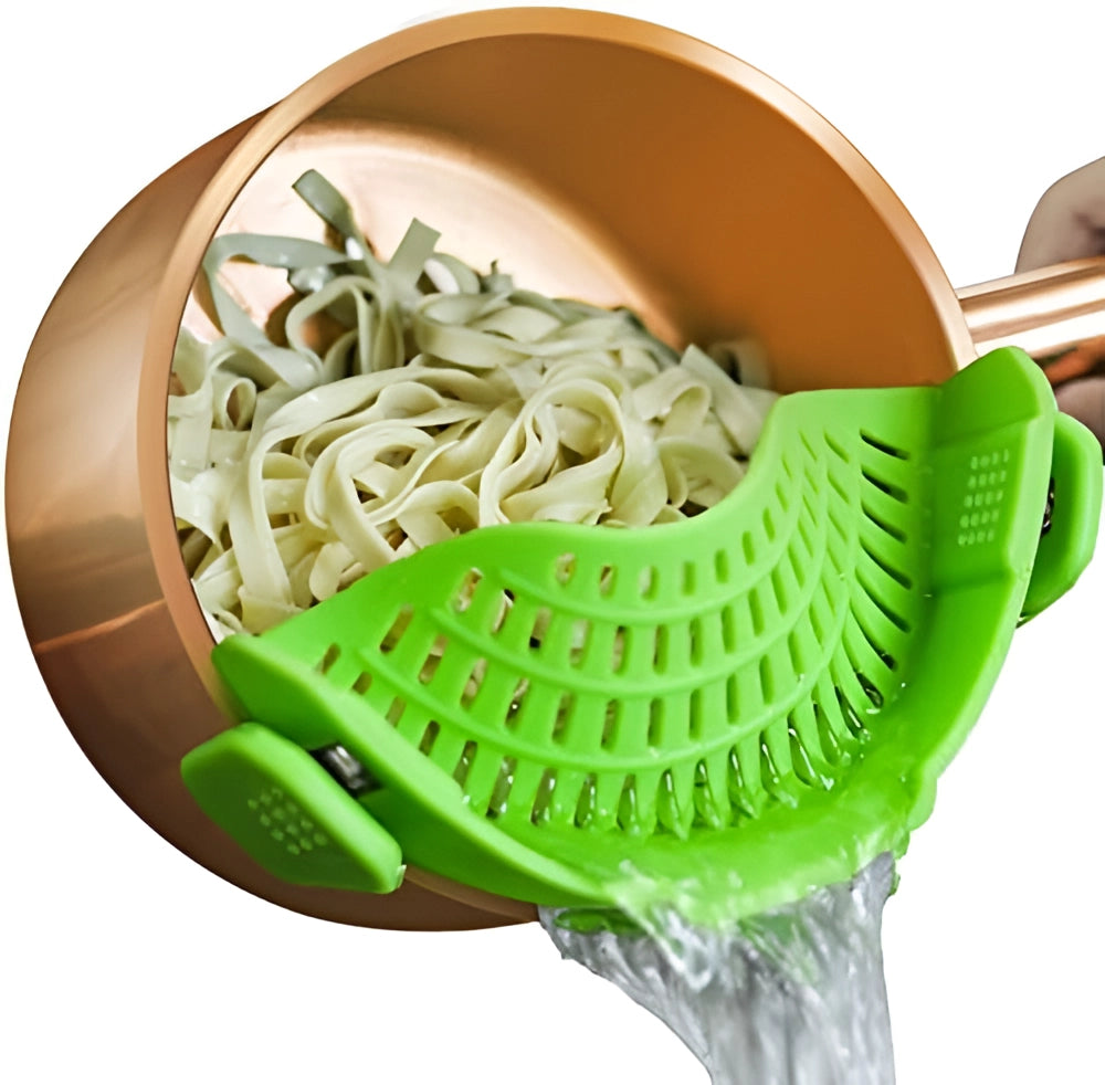 Non-Stick Copper Pasta Pot with Strainer & Ergonomic Handle