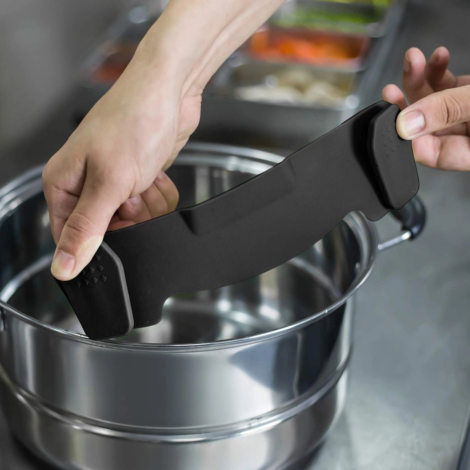 Non-Stick Copper Pasta Pot with Strainer & Ergonomic Handle