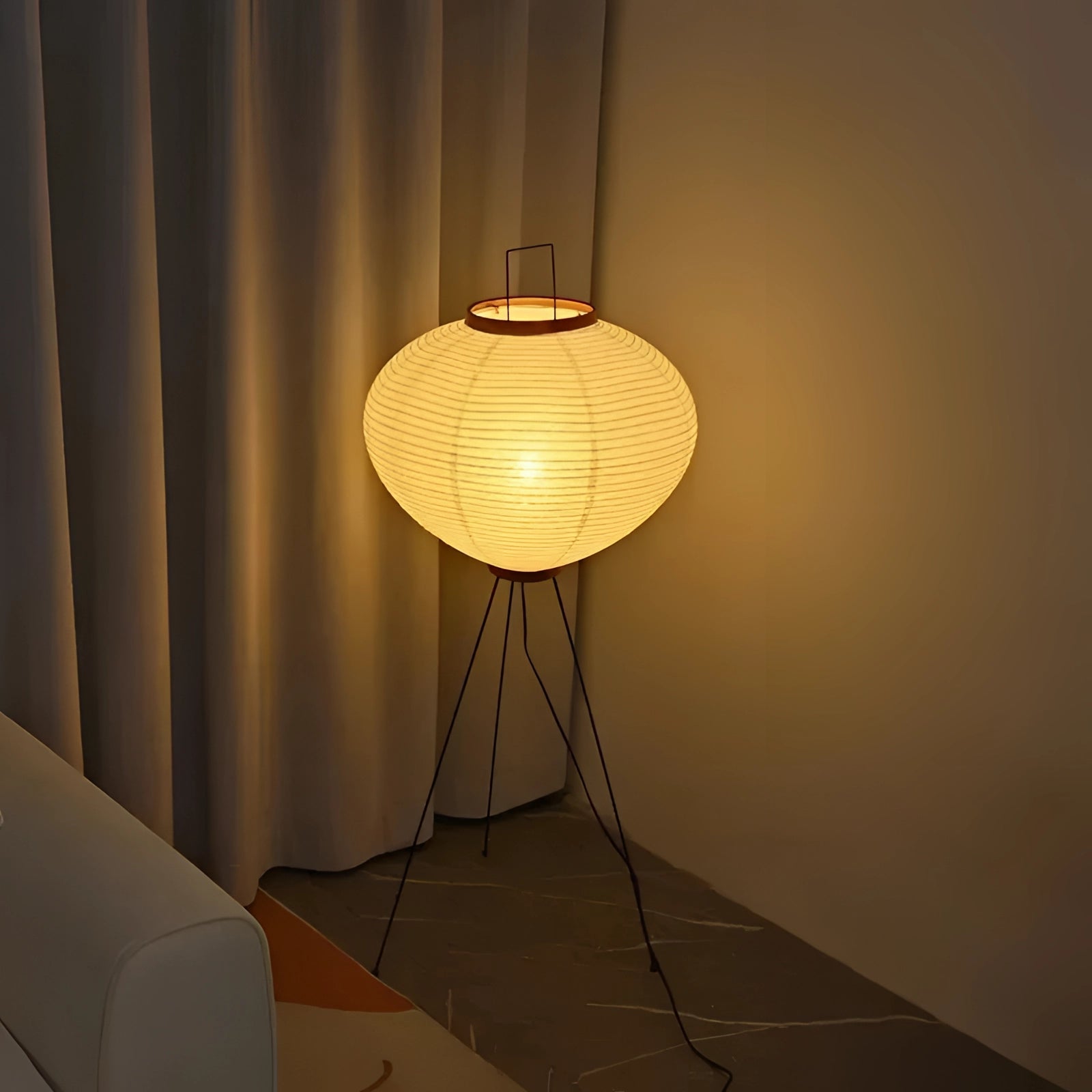 Nordic Oversized Globe Floor Lamp - Modern Tripod Base Lighting
