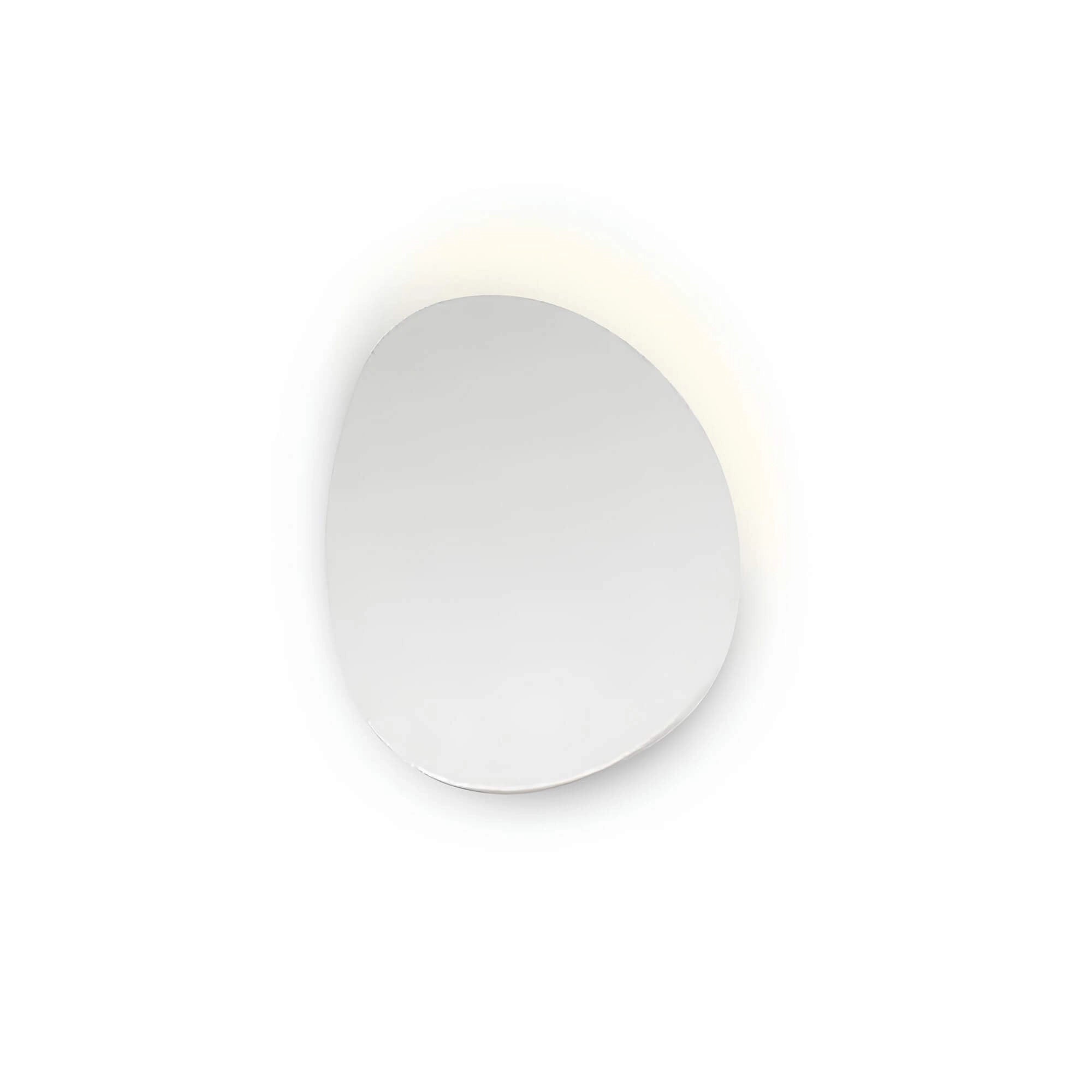 Oval wall mirror with a minimalist modern design, featuring a sleek metal frame and contemporary look, suitable for contemporary decor.