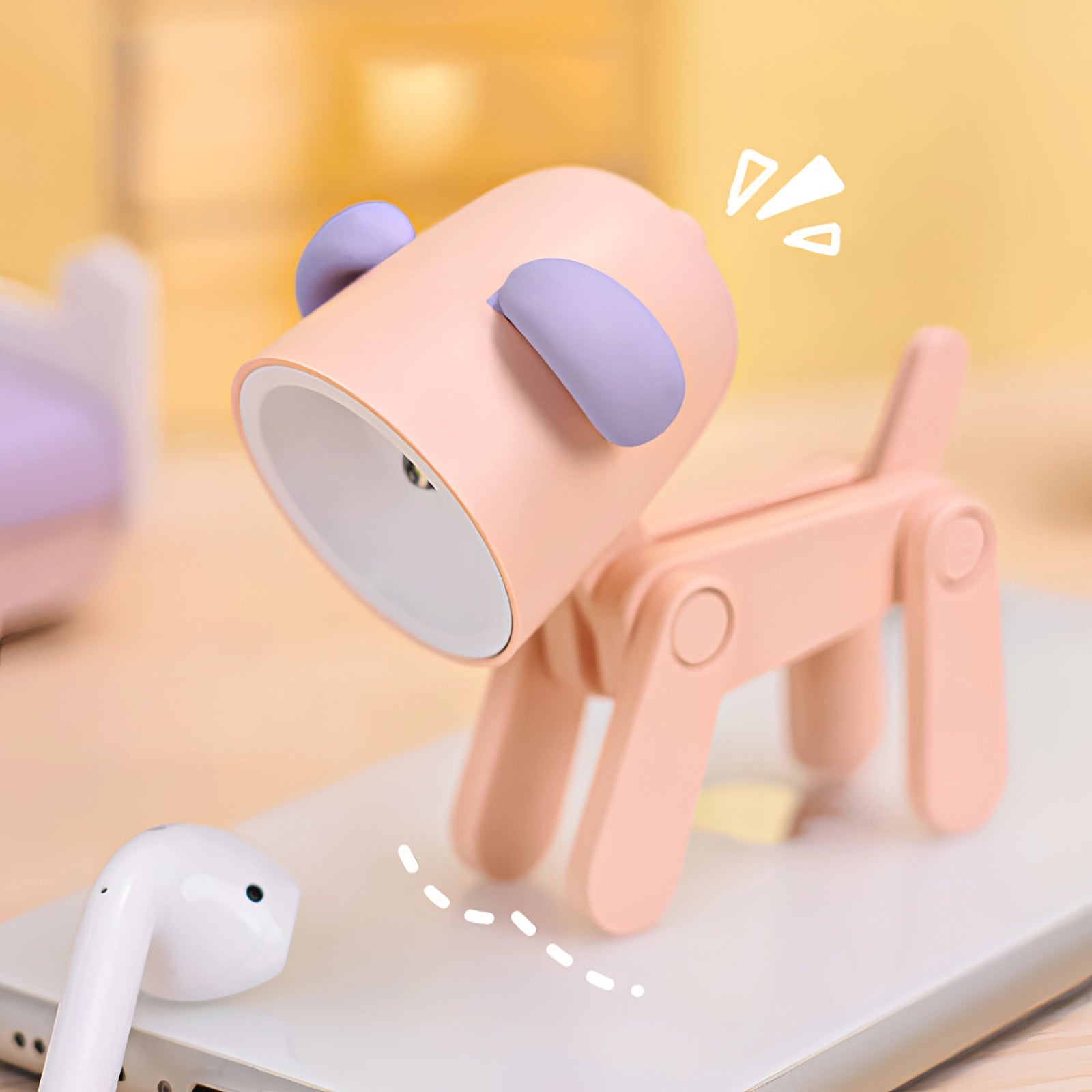 CharmingClip USB LED Desk Lamp with Flexible Arm in Playful Pink