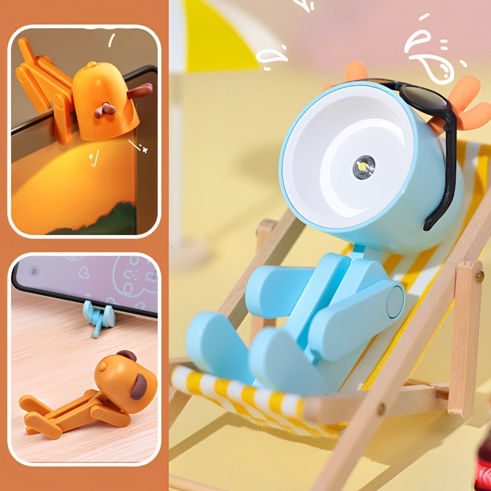 CharmingClip USB LED Desk Lamp with Flexible Arm in Playful Pink
