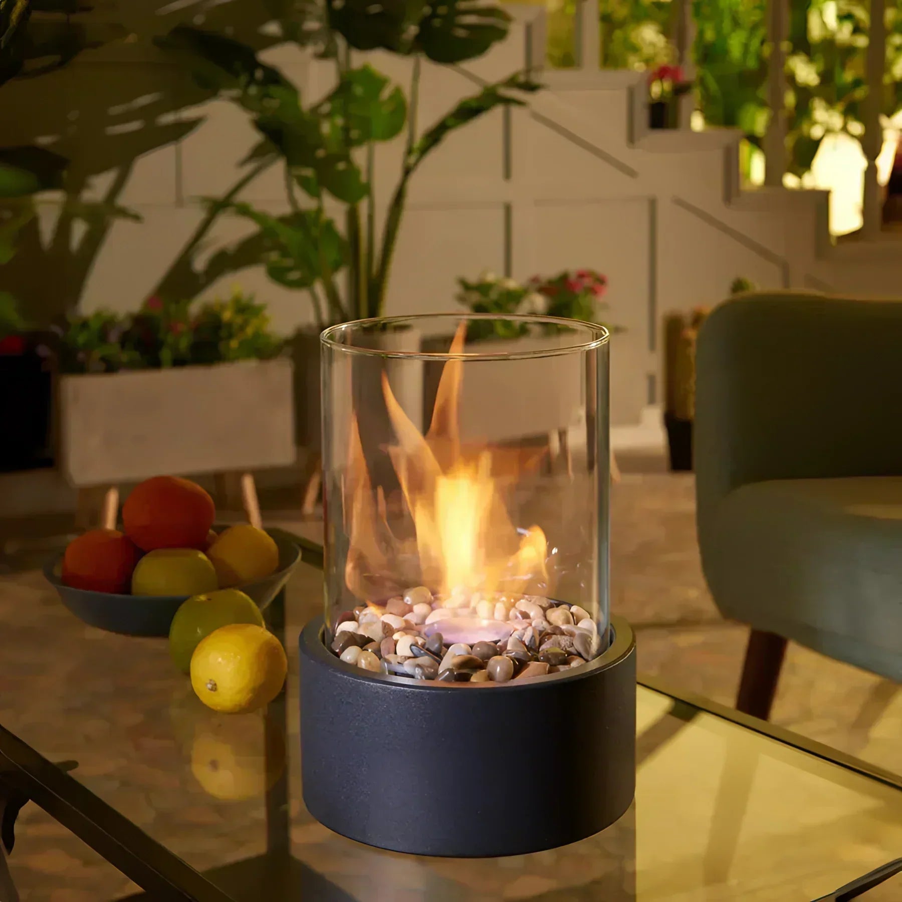 Lumino Portable Ethanol Fire Pit - Versatile Indoor & Outdoor Hearth
