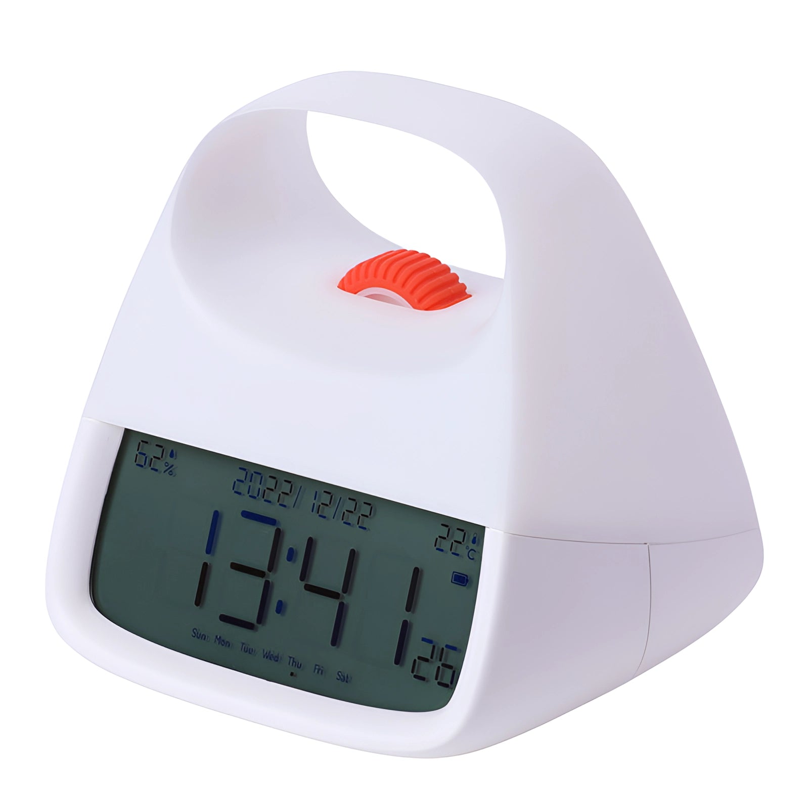 Portable LED Clock Lamp - Rechargeable Night Light with Temperature Display