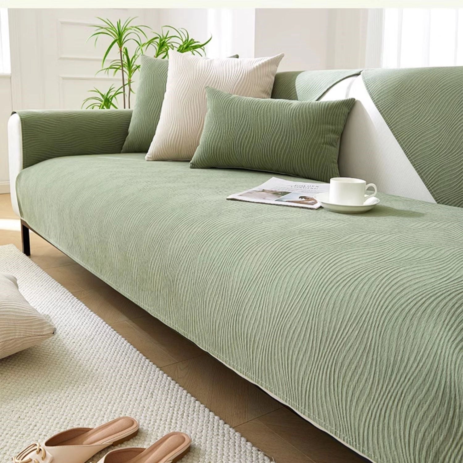 Sage Green Corduroy Upholstery Fabric - Soft, Durable & Eco-Friendly