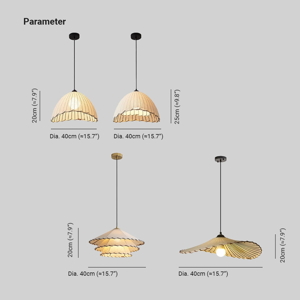 Modern tiered chandelier with scalloped LED pendant lights and gold interior, featuring a circular design.