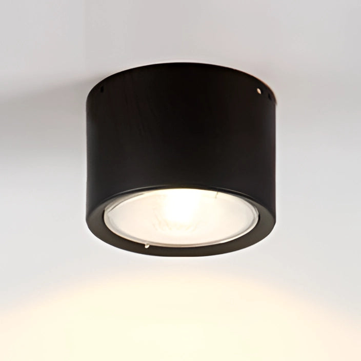 Modern Scandinavian LED spotlight with a light wood finish, designed as a ceiling fixture for kitchen lighting, featuring a cylindrical shape and a sleek, minimalistic design.
