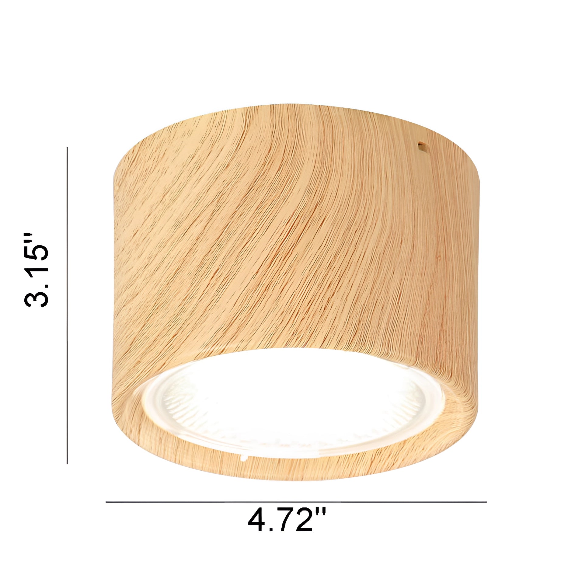Scandinavian LED spotlight with a modern design, featuring a light wood finish.