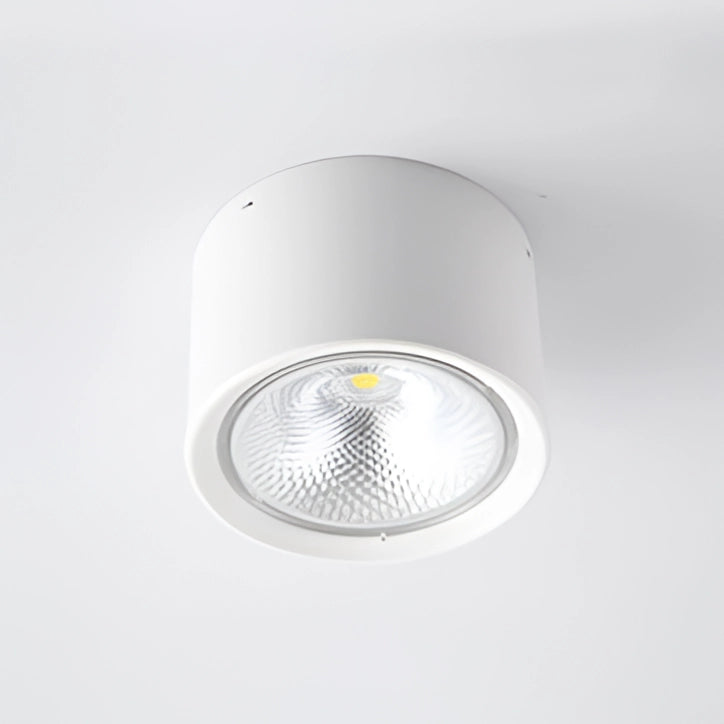 Scandinavian LED spotlight with a modern design features a light wood finish, cylindrical shape, and metal accents, mounted on a ceiling to provide stylish and effective kitchen lighting.
