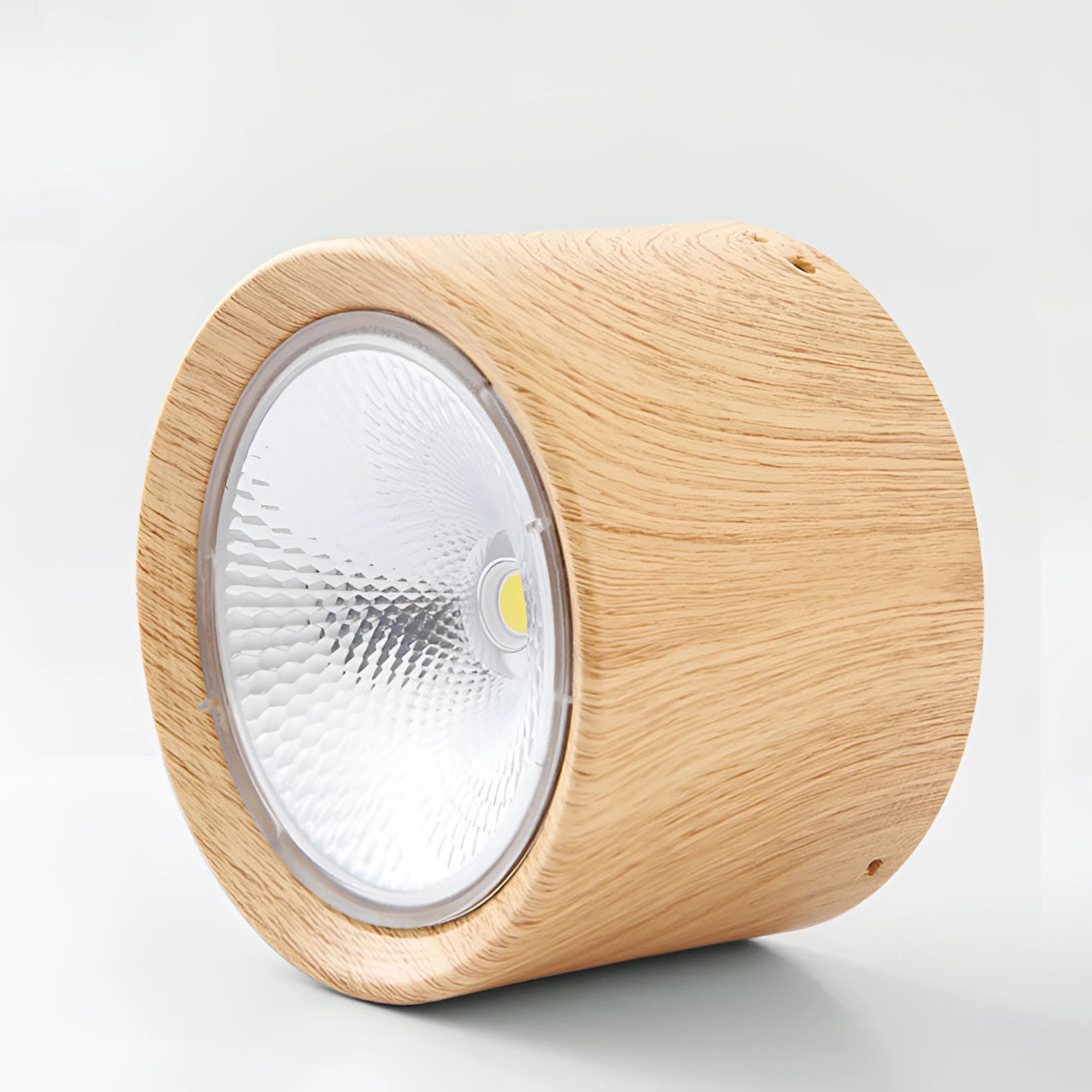 Modern Scandinavian LED spotlight with a light wood finish, featuring a sleek rectangular design and metal accents. Ideal for stylish kitchen lighting, blending natural wood elements with contemporary aesthetics.