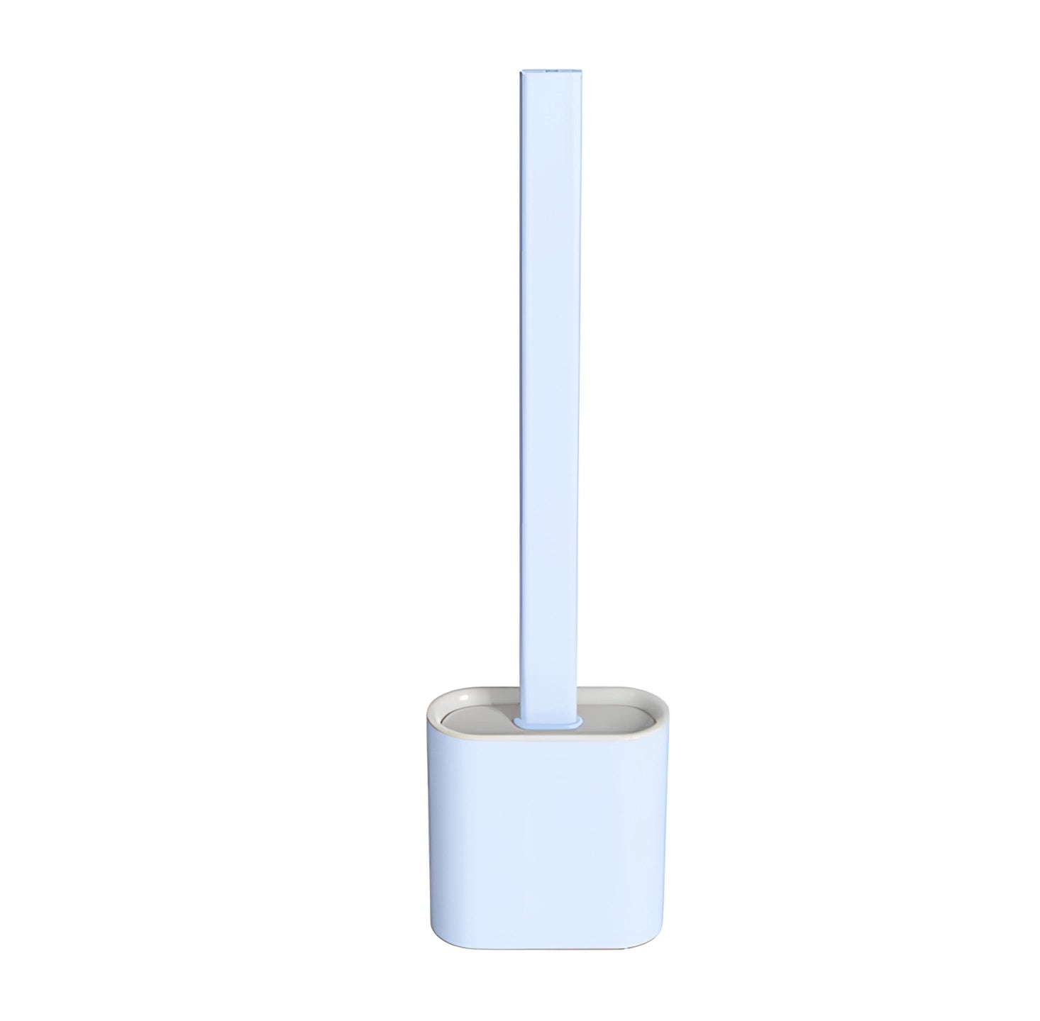 Sleek White Minimalist Toilet Brush & Holder - Modern Hygienic Design