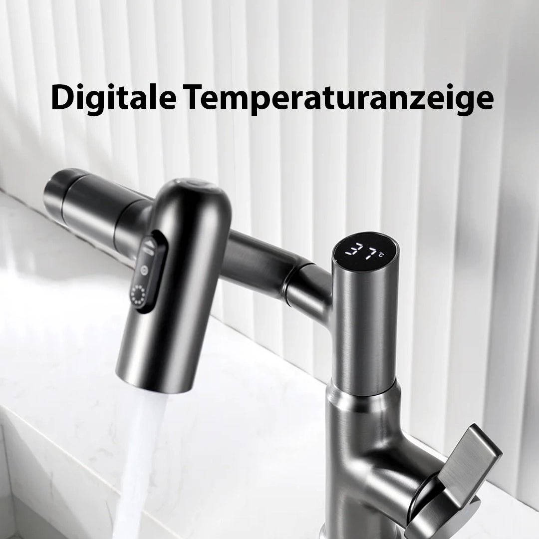 Smart Kitchen Faucet: Touchless, Digital Display, Pull-Down Sprayer