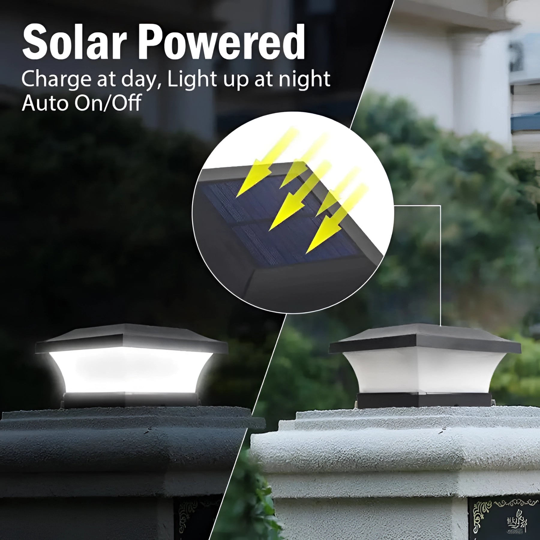 Solar Post Cap LED Light - Eco-Friendly, Weather-Resistant, Dusk-to-Dawn