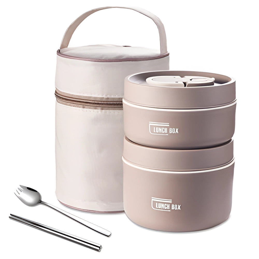 Stackable Insulated Lunch Box - Eco-Friendly Multi-Tier Meal Container