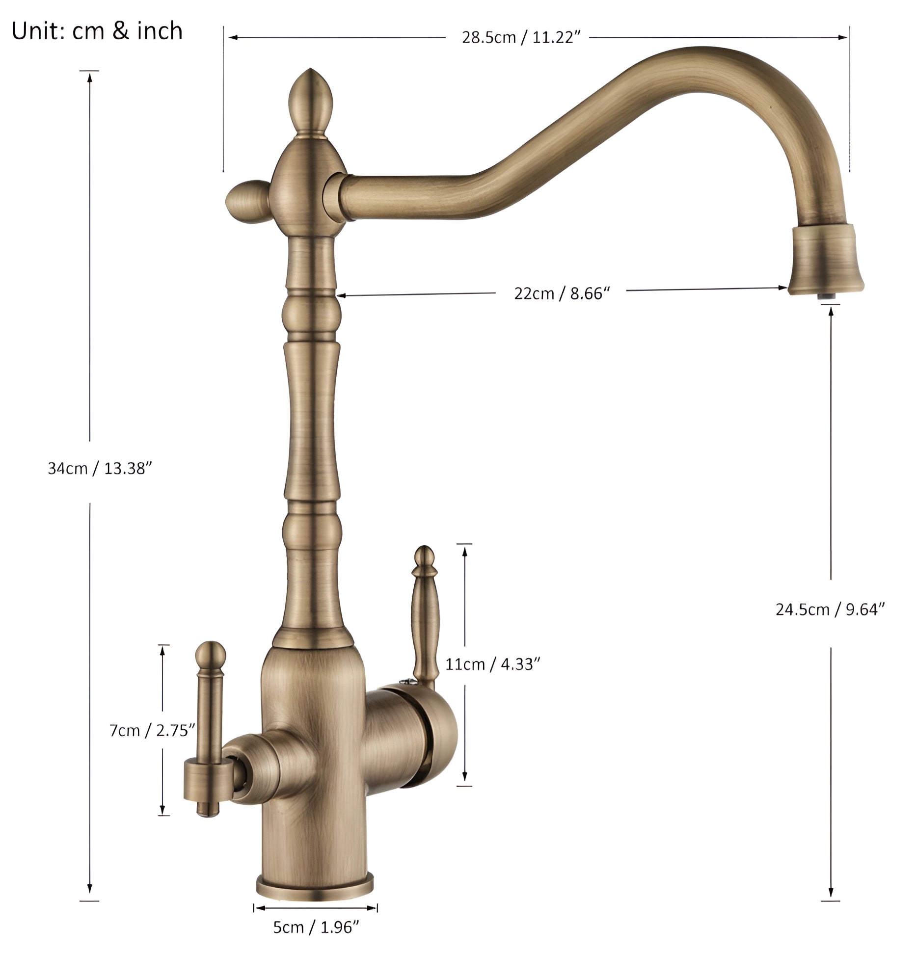 Vintage black gooseneck kitchen faucet with an antique style design, featuring a sleek curved spout and metallic finish, resembling classic plumbing fixtures.