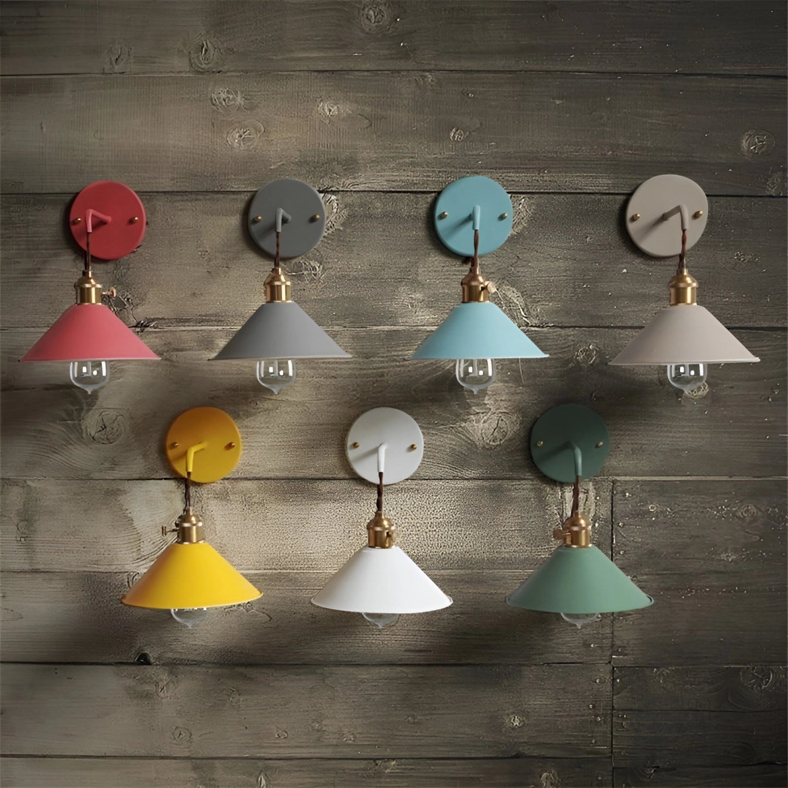 Vintage brass and white wall sconce with an industrial retro design, featuring a sleek light fixture that blends modern and classic elements.