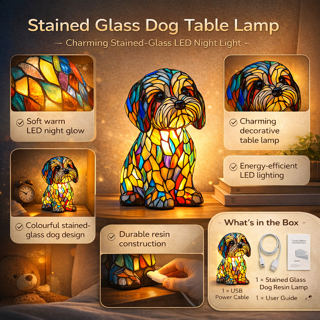 Charming Canine LED Table Lamp for Cozy Ambiance