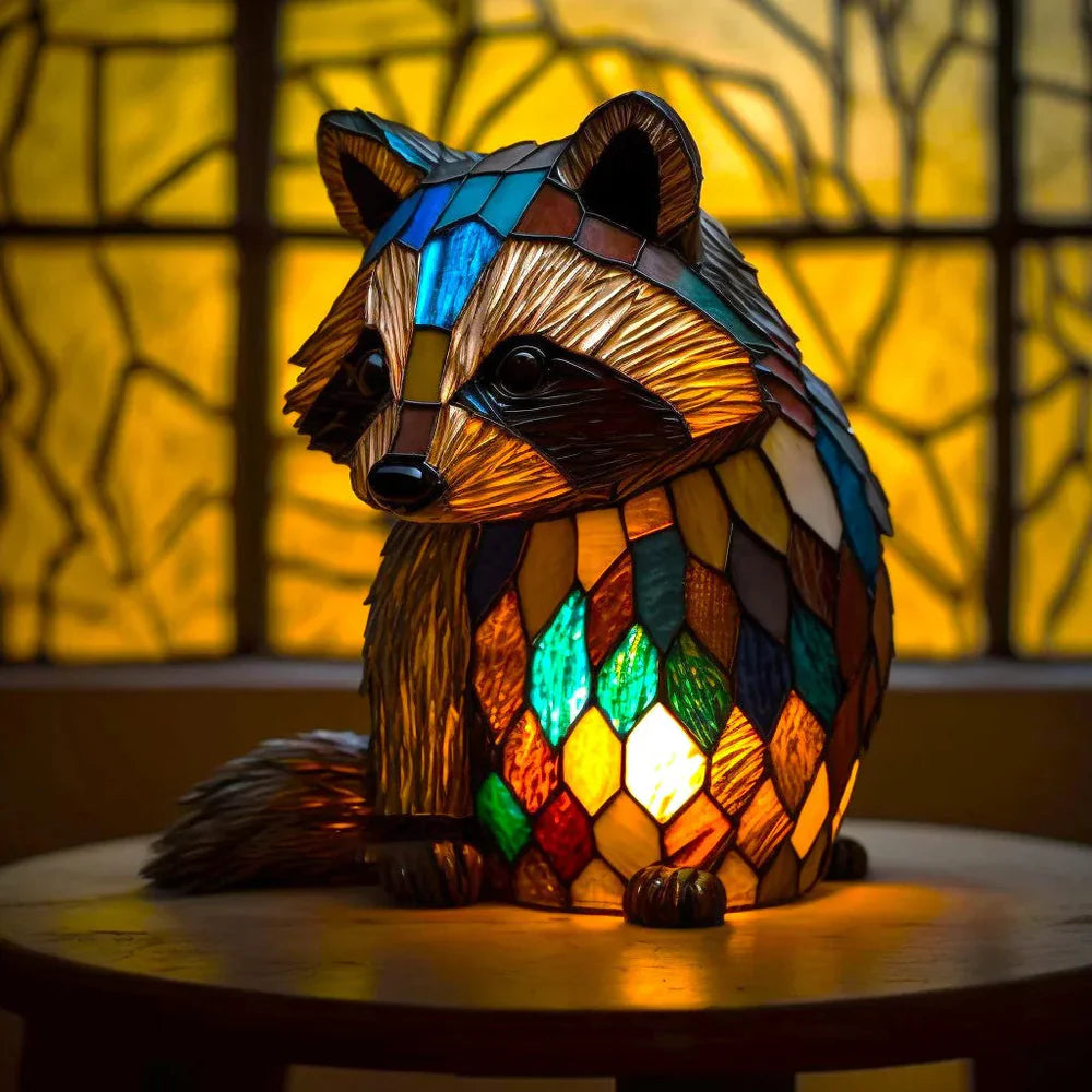 Charming Animal-Themed Glass Table Lamp for Cozy Ambiance