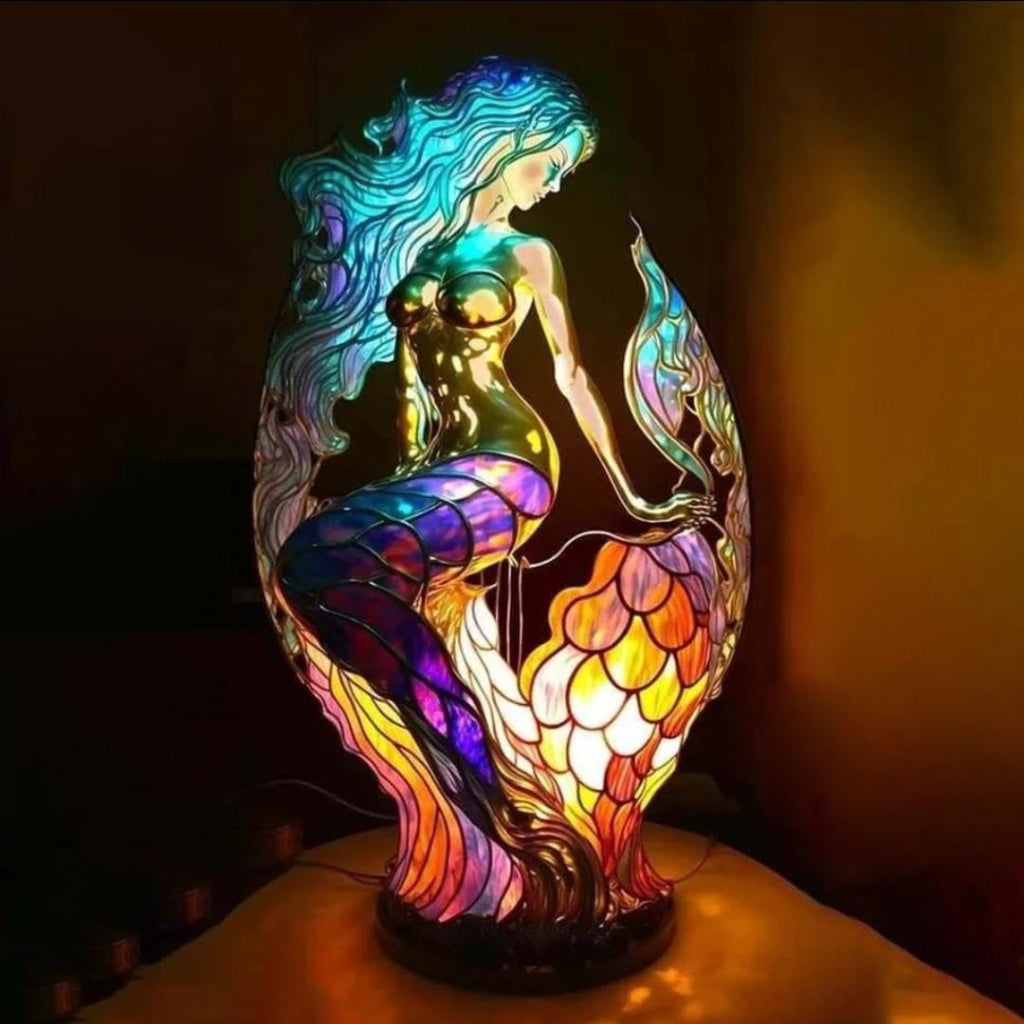 Charming Animal-Themed Stained Glass Table Lamp for Cozy Spaces