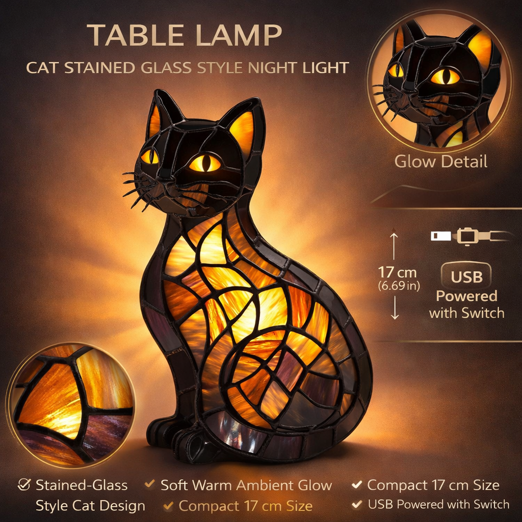 Charming Cat-Inspired Table Lamp for Cozy Ambiance