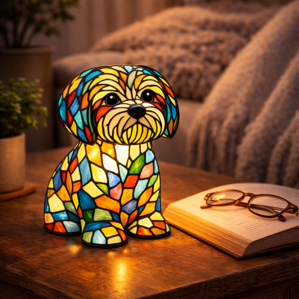 Charming Canine LED Night Light Table Lamp for Cozy Spaces