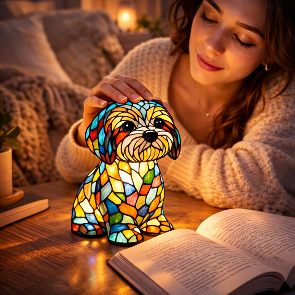 Charming Canine LED Night Light Table Lamp for Cozy Spaces