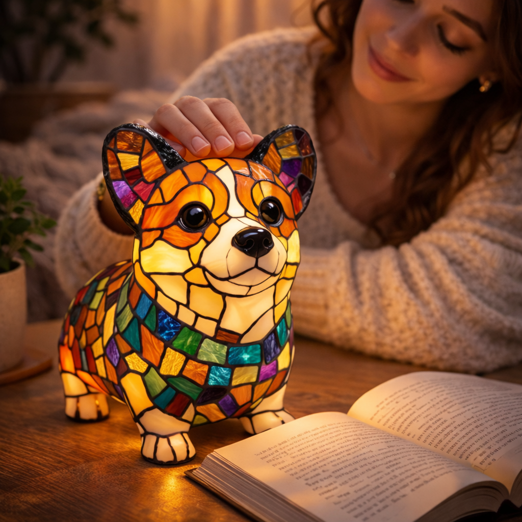 Charming Canine LED Night Light Table Lamp for Cozy Spaces
