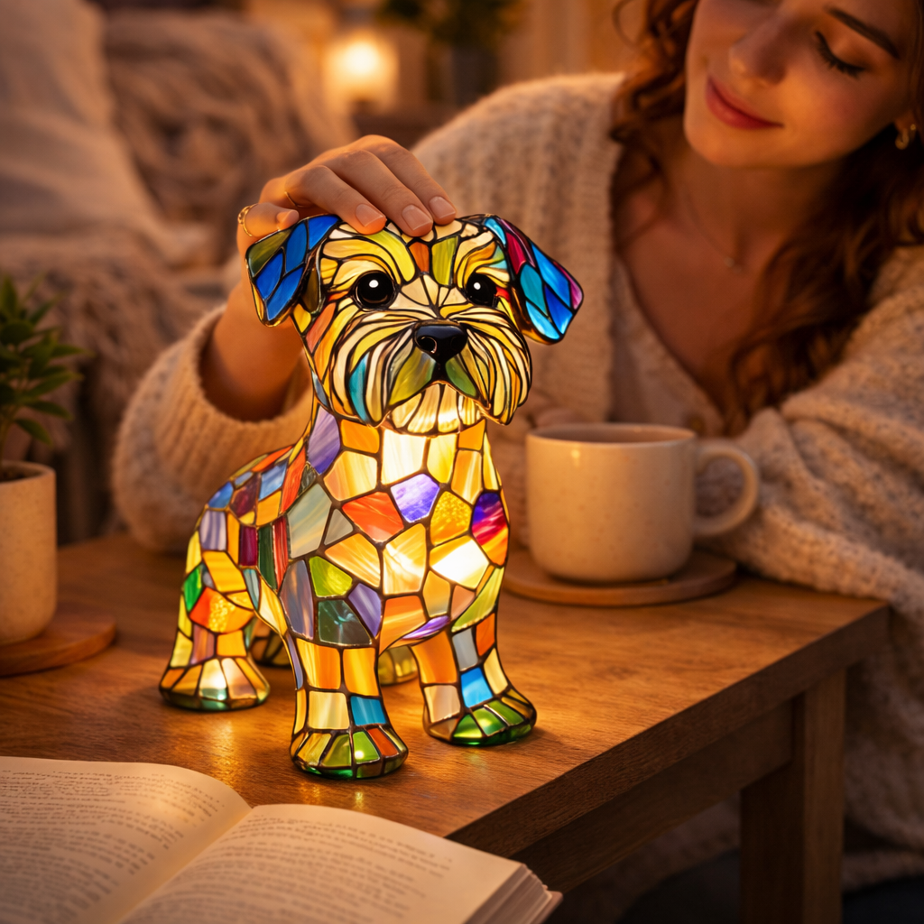 Charming Canine LED Night Light Table Lamp for Cozy Spaces