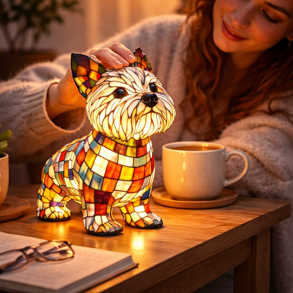 Charming Canine LED Night Light Table Lamp for Cozy Spaces