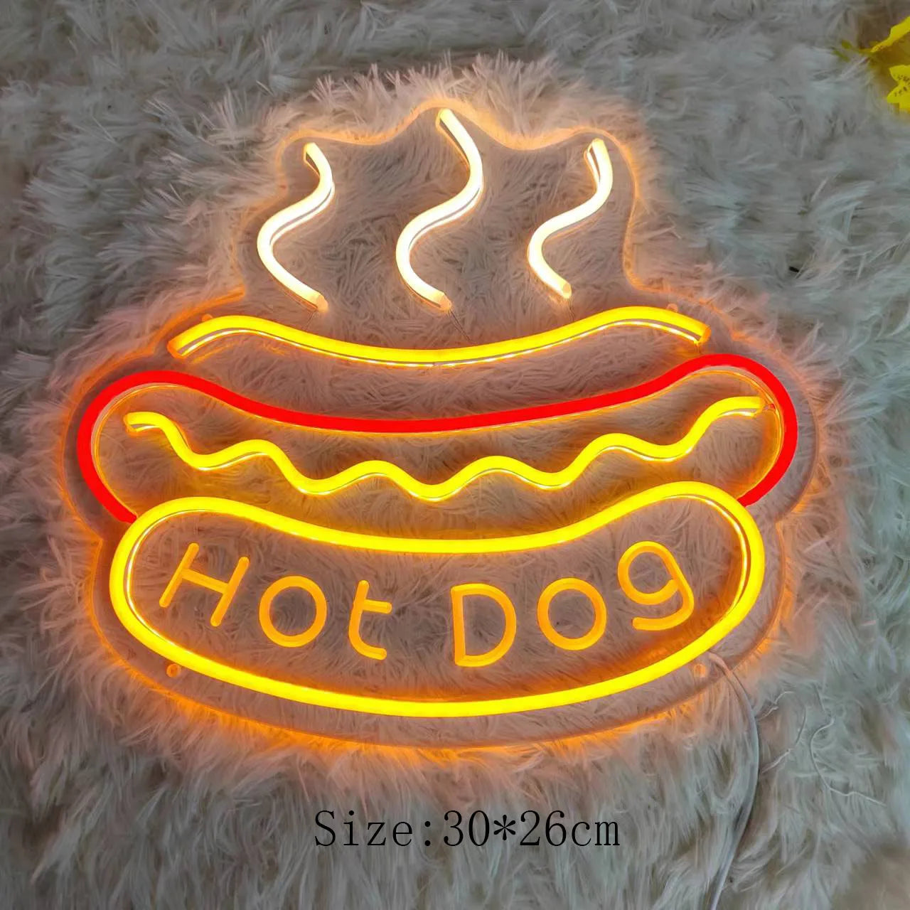 Taavita Fast Food Sign – Illuminated LED Tacos Design Night Light for Restaurants and Kitchens