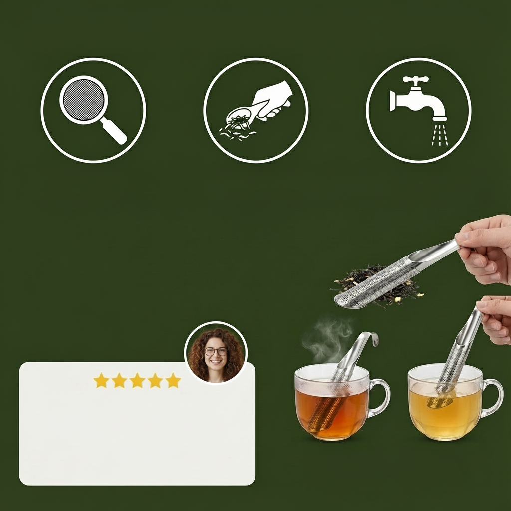 Compact Stainless Steel Tea Infuser for Loose Leaf Brewing